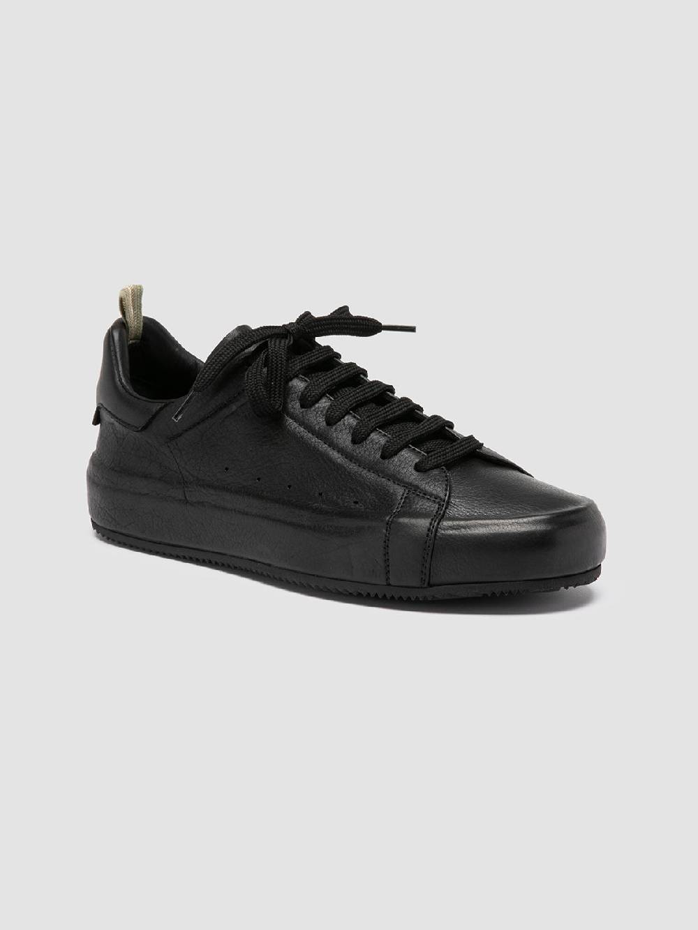 Officine Creative PRIMARY 101 Sneakers in Pelle Nera Vendita Economica