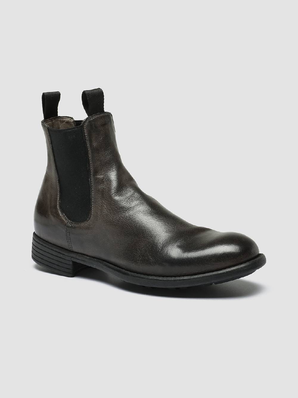 Officine Creative CALIXTE 004 Stivaletti Chelsea in Pelle Grigia In Linea