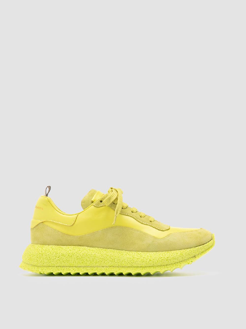 Officine Creative RACE RUBREX 101 Sneakers Basse in Pelle e Camoscio Gialla