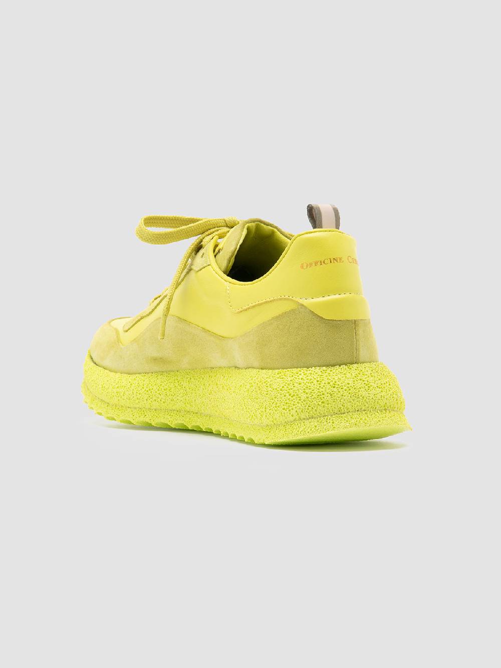 Officine Creative RACE RUBREX 101 Sneakers Basse in Pelle e Camoscio Gialla Pezzi Unici