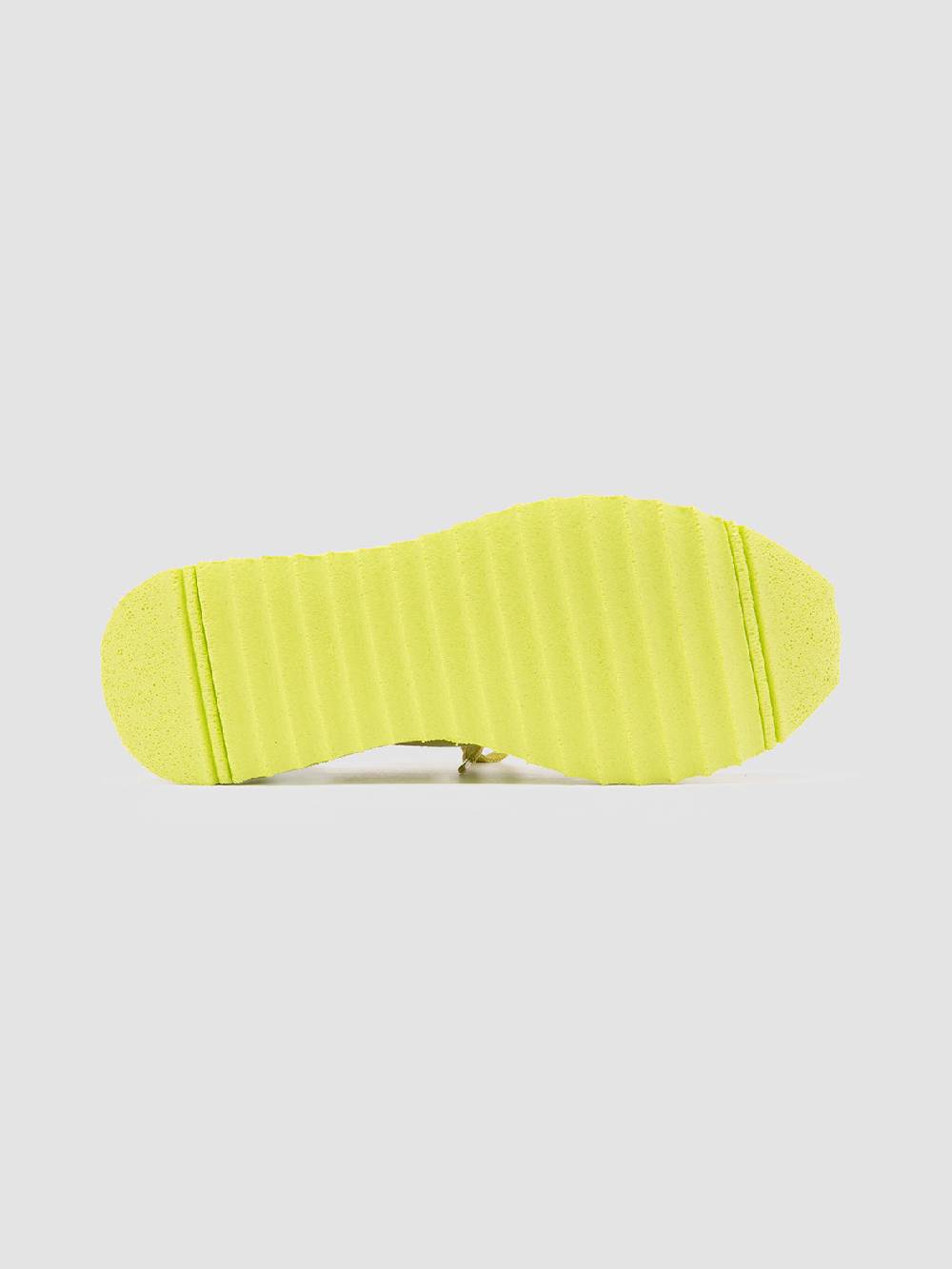 Officine Creative RACE RUBREX 101 Sneakers Basse in Pelle e Camoscio Gialla Pezzi Unici