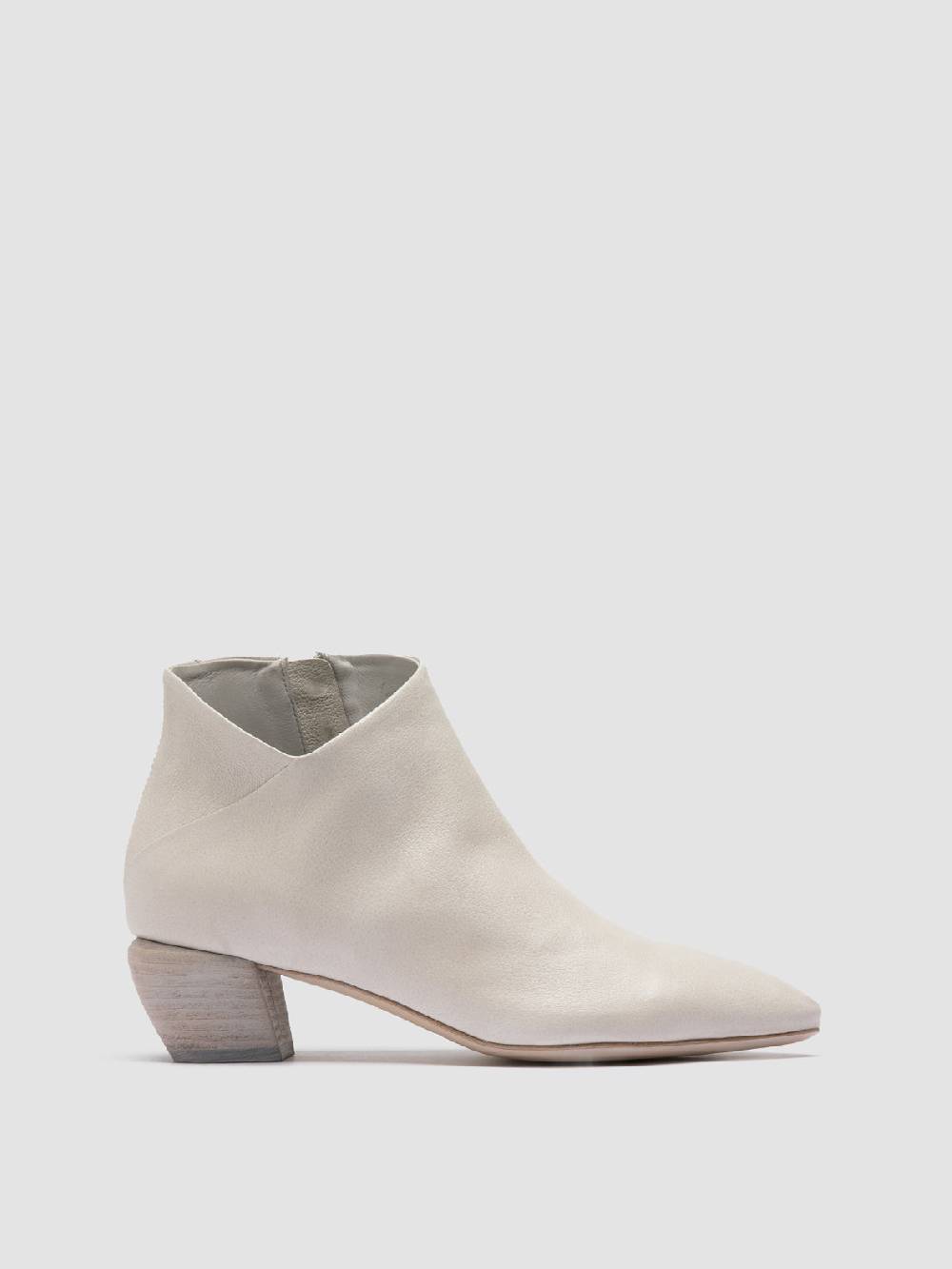 Officine Creative SALLY 030 Stivaletti con Zip in Pelle Bianca