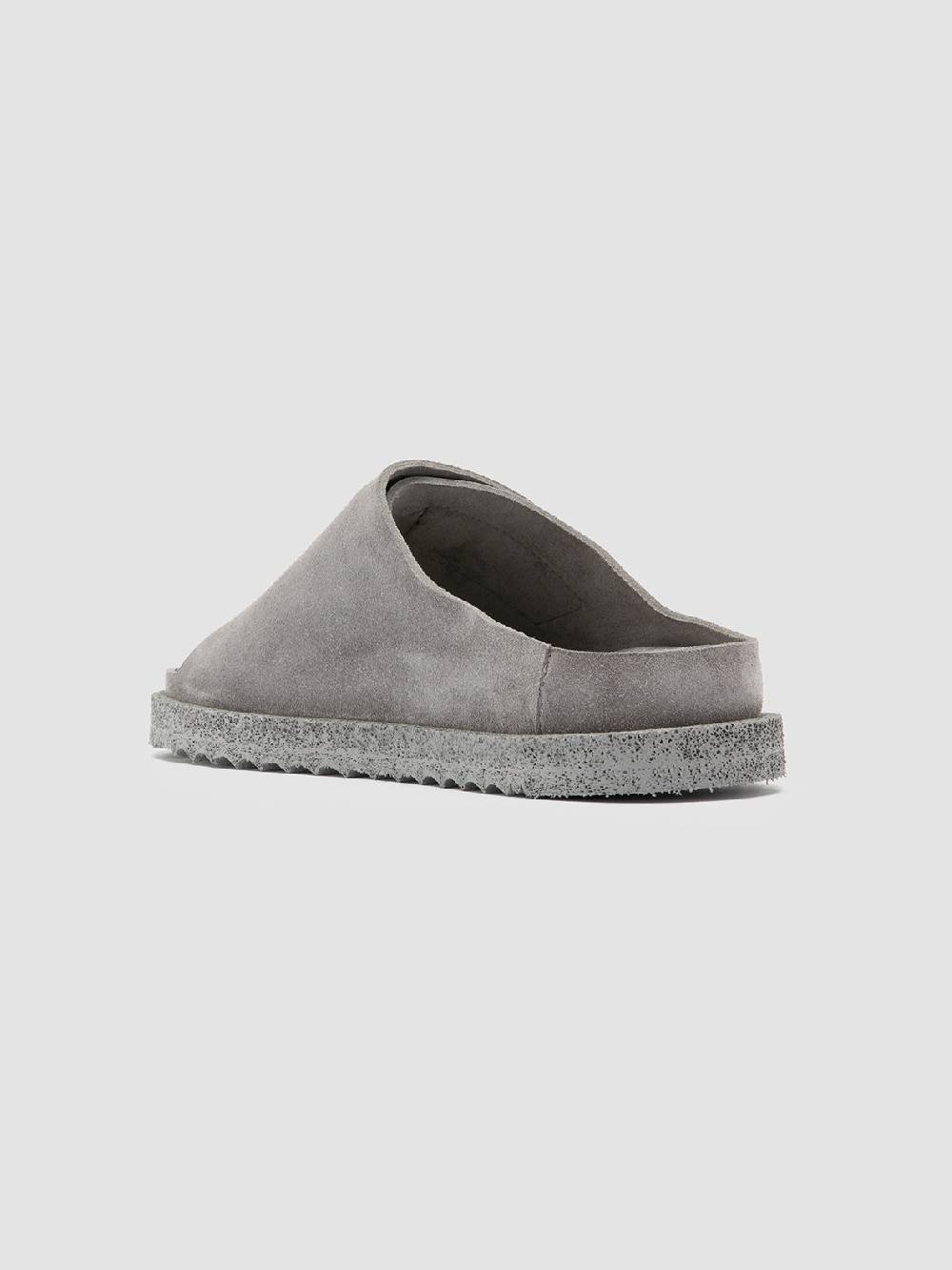Officine Creative SANDS 106 Sandali Slide in Pelle Scamosciata Grigia Negozi Online