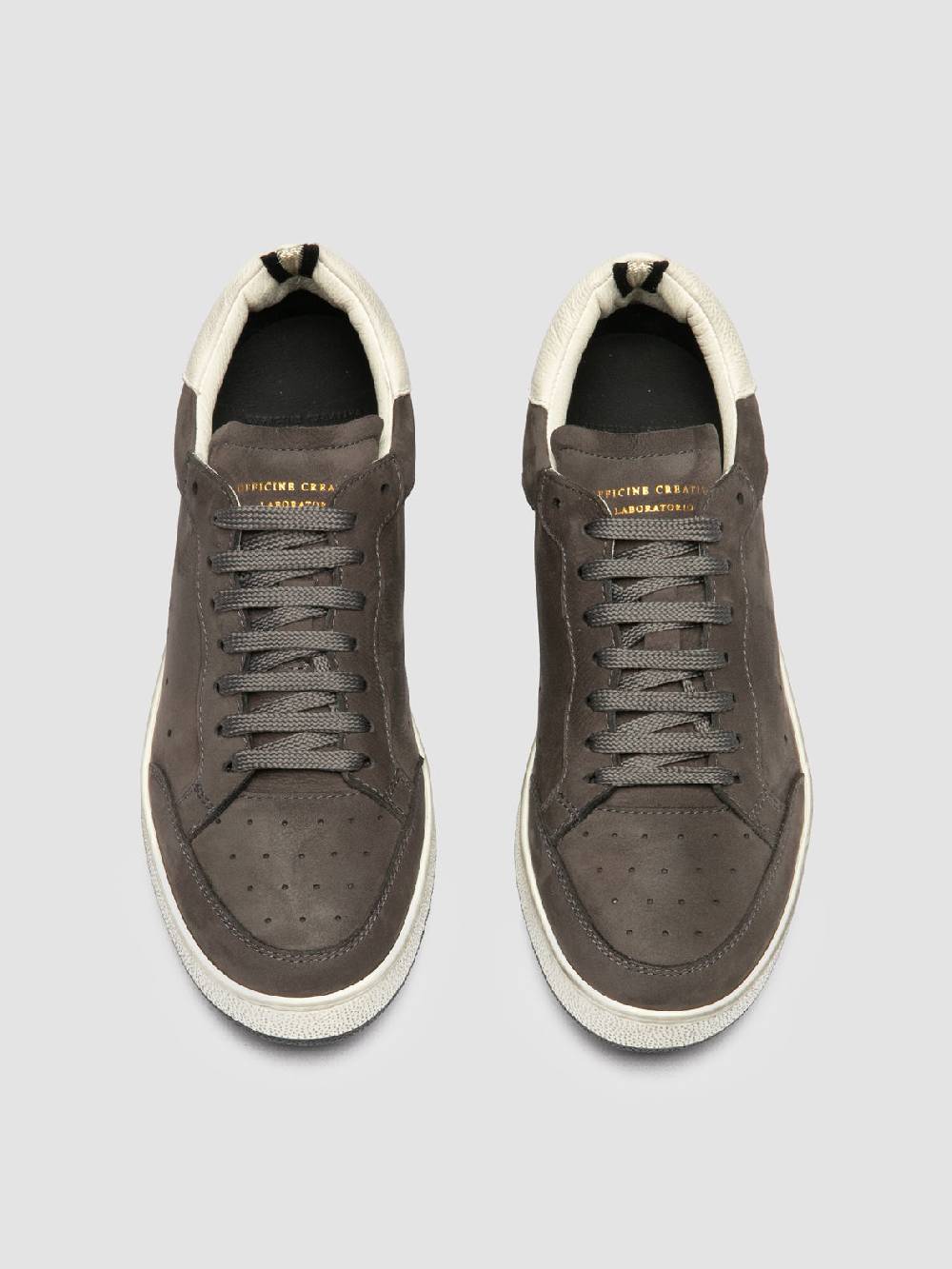 Officine Creative THE ANSWER 102 Sneaker Basse in Nabuk Grigio Consegna Veloce