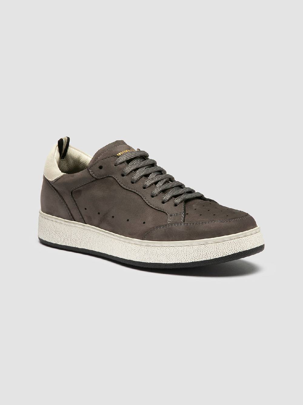 Officine Creative THE ANSWER 102 Sneaker Basse in Nabuk Grigio Consegna Veloce