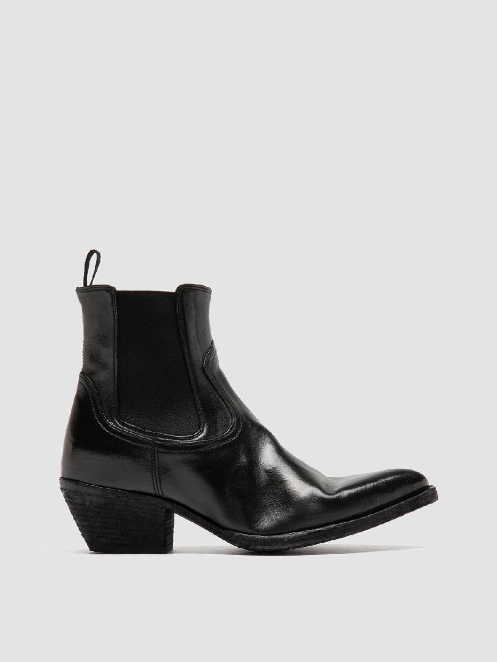 Officine Creative WANDA DD 102 Stivaletti Chelsea in Pelle Nera