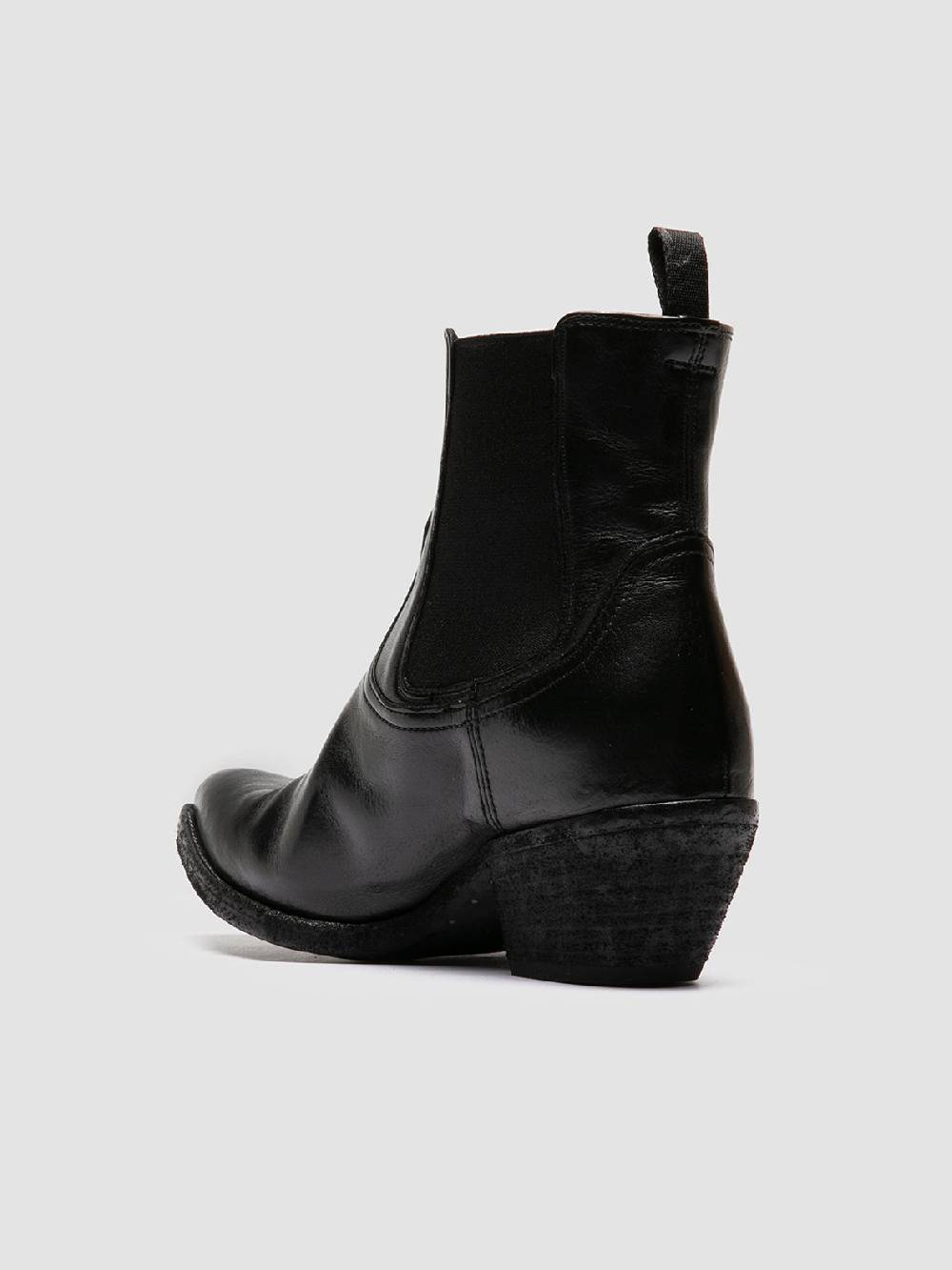 Officine Creative WANDA DD 102 Stivaletti Chelsea in Pelle Nera Shopping Online