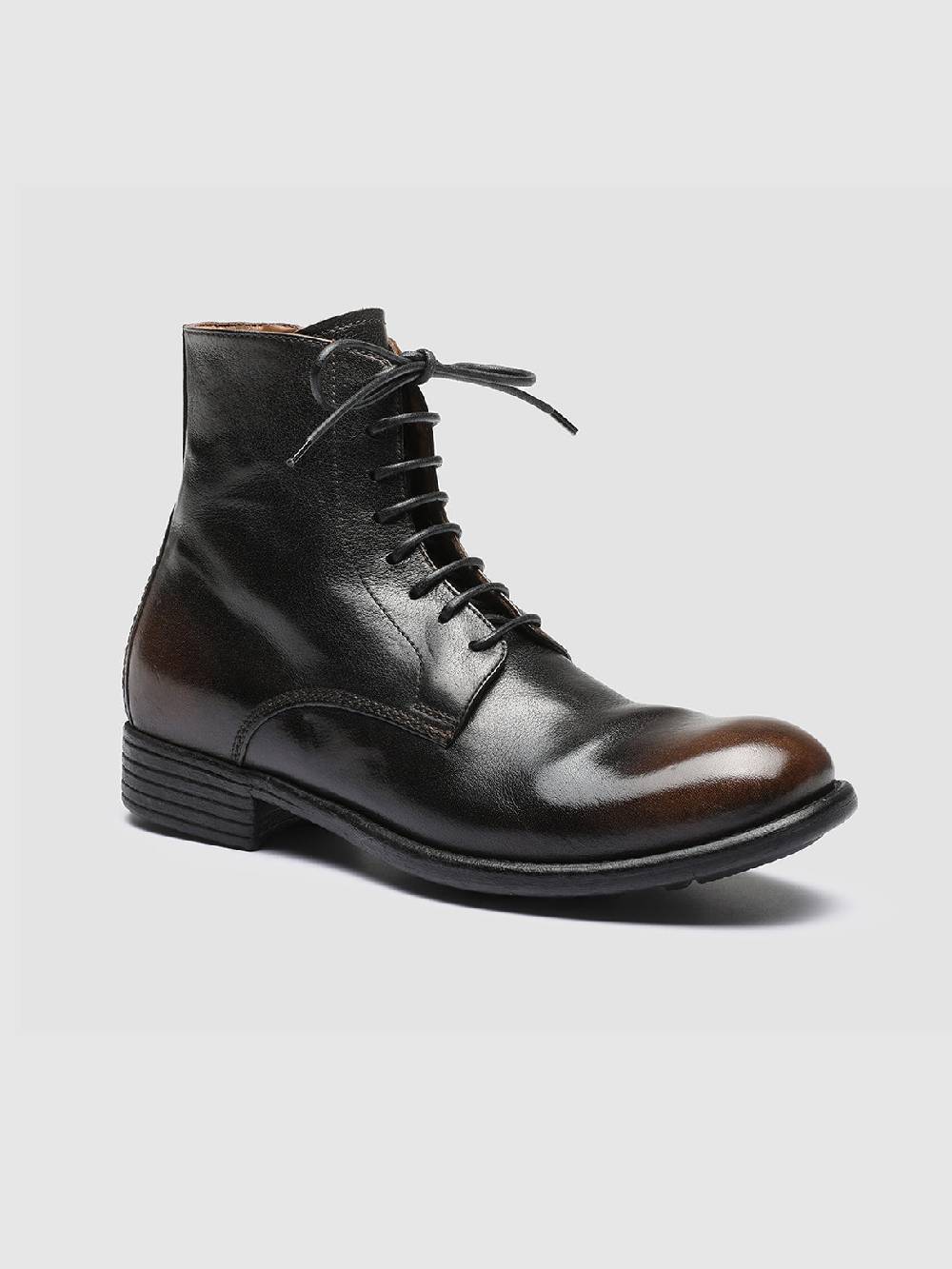 Officine Creative CALIXTE 002 Stivali in Pelle Nera con Zip Sottocosto