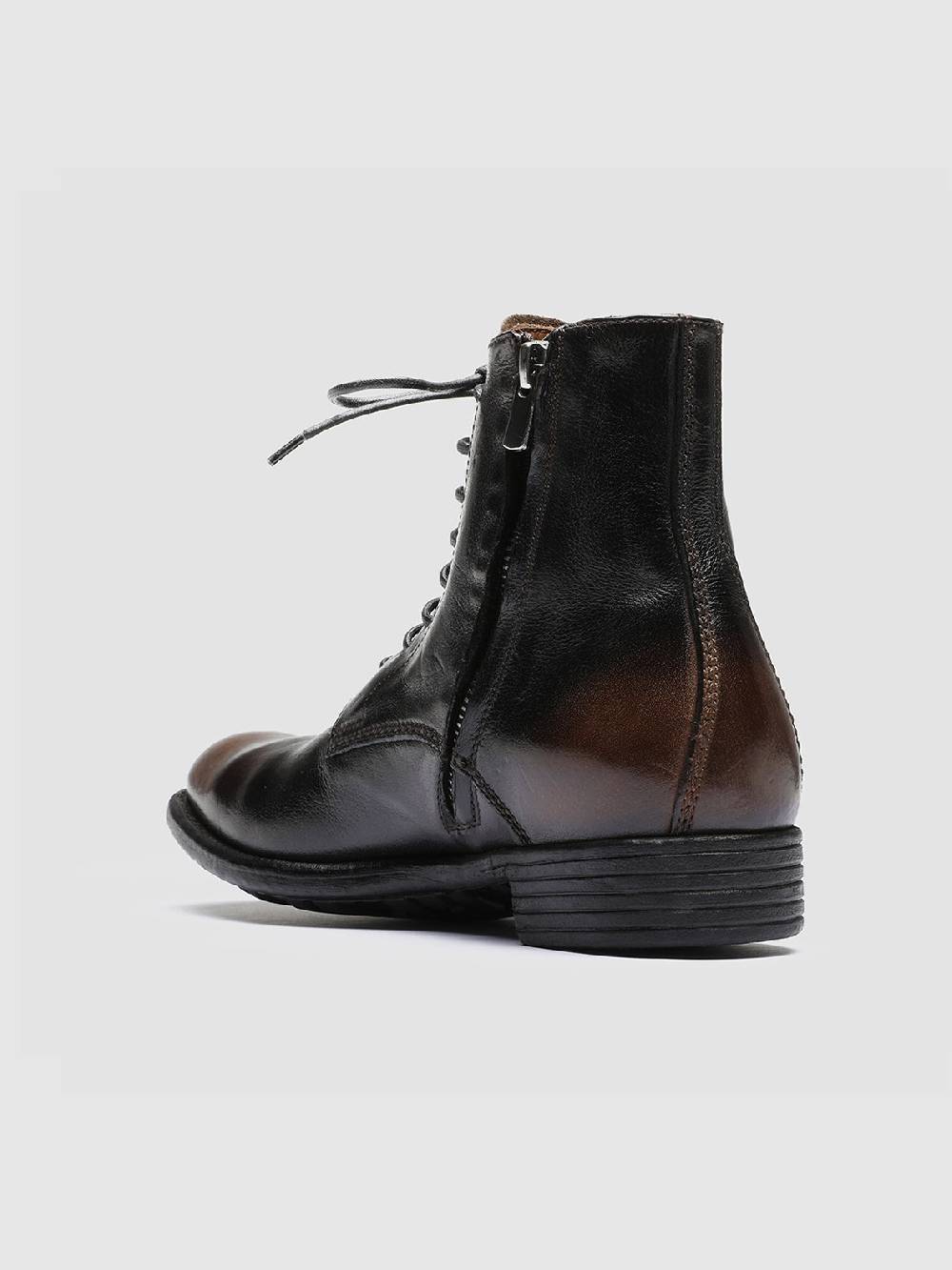 Officine Creative CALIXTE 002 Stivali in Pelle Nera con Zip Sottocosto