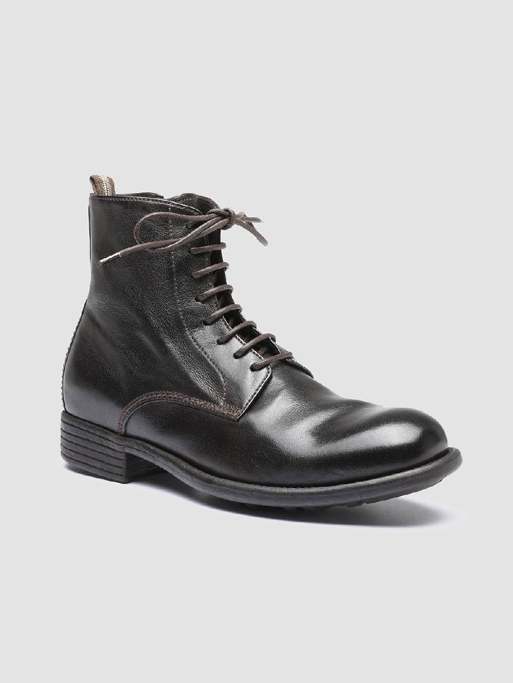 Officine Creative CALIXTE 002 Stivaletti in Pelle Marrone con Zip Convenienza