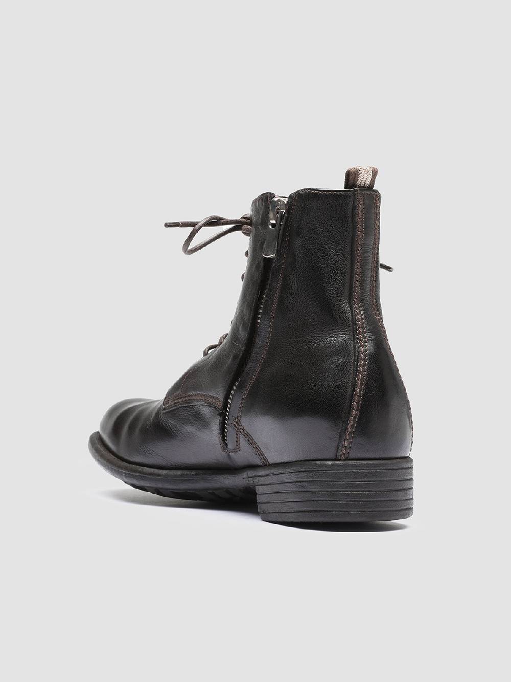 Officine Creative CALIXTE 002 Stivaletti in Pelle Marrone con Zip Convenienza