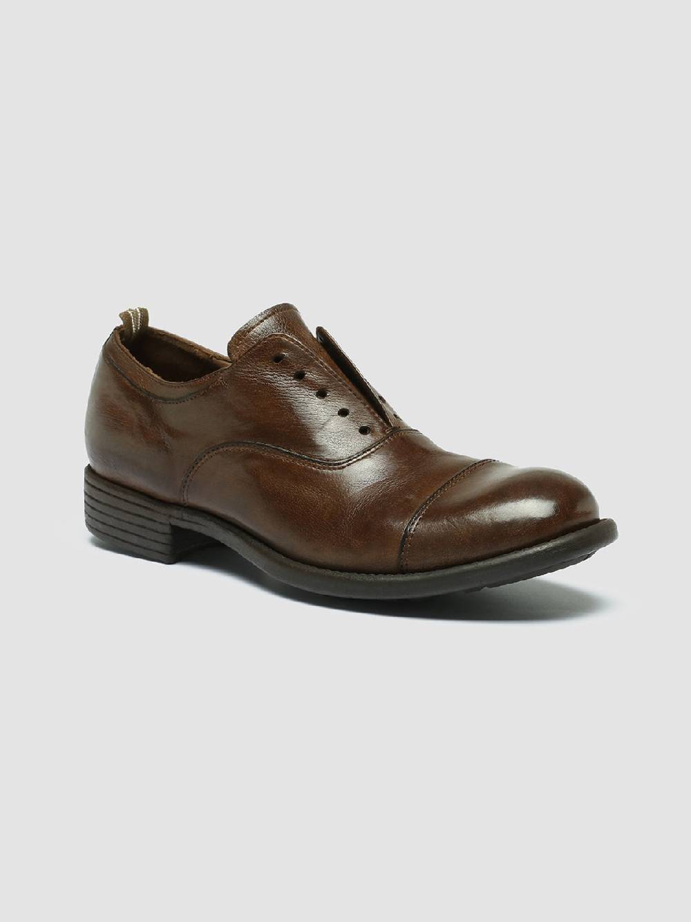 Officine Creative CALIXTE 003 Oxford in Pelle Marrone Presa