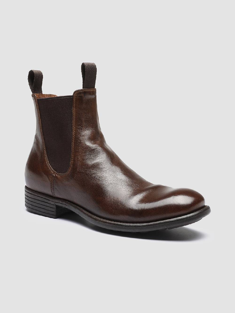 Officine Creative CALIXTE 004 Stivaletti Chelsea in Pelle Marrone Economico