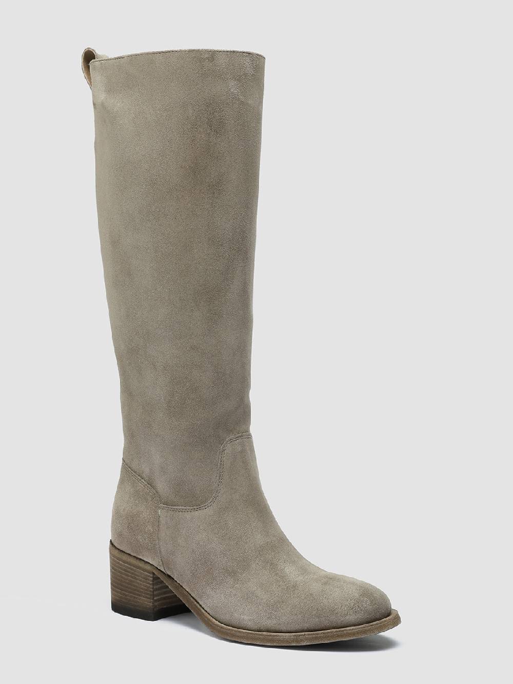 Officine Creative DENNER 116 Stivali Zip in Camoscio Grigio In Vendita