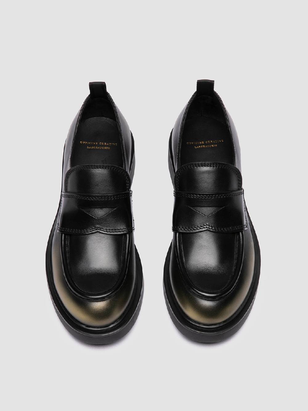 Officine Creative ENGINEER 101 Mocassini Penny in Pelle Metallizzata Saldi