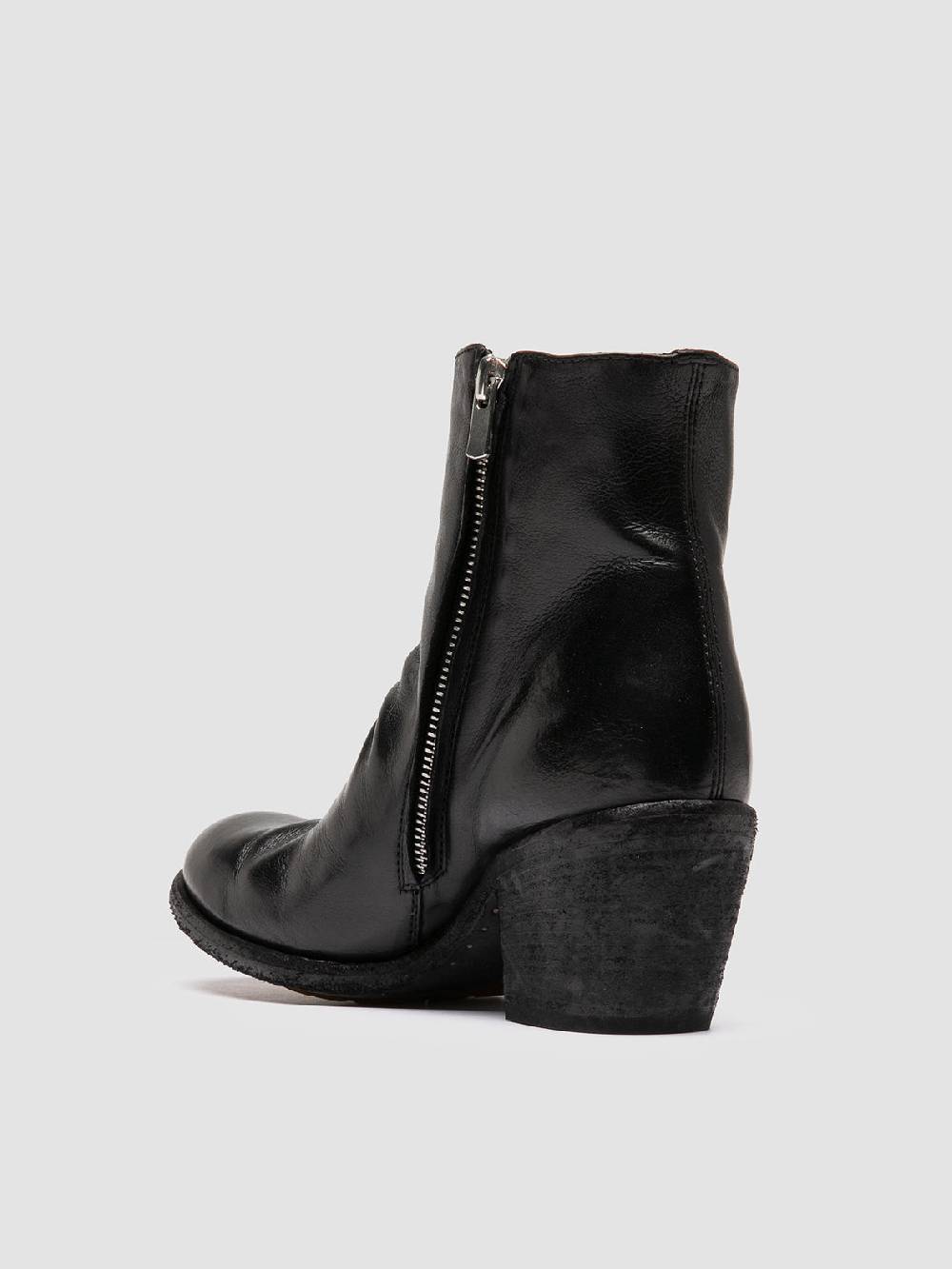 Officine Creative GODEAU 001 Stivali con Zip in Pelle Nera Vendita Calda