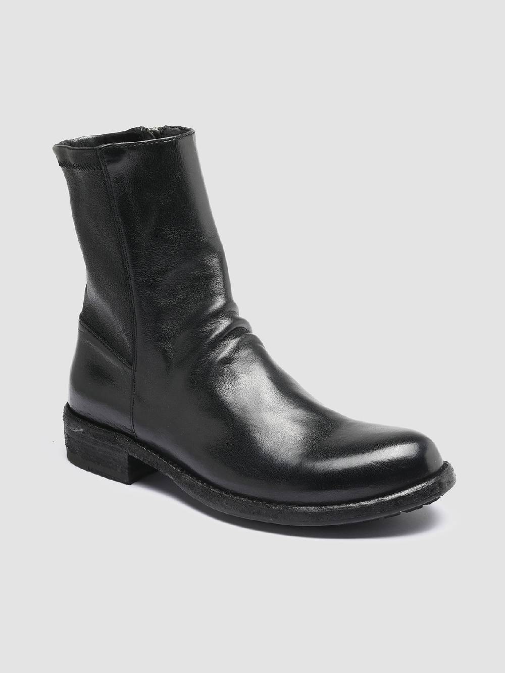 Officine Creative LEGRAND 203 Stivaletti in Pelle Nera Vendite Flash