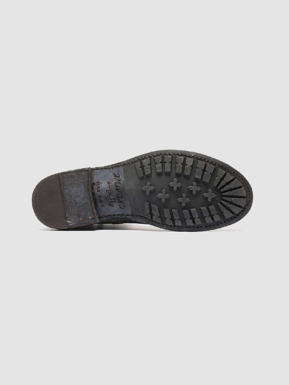 Officine Creative LEGRAND 203 Stivali Zip in Pelle Grigia In Saldo