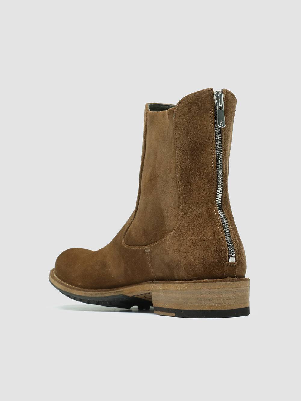 Officine Creative LEGRAND 229 Stivali Zip in Camoscio Marrone Nuova