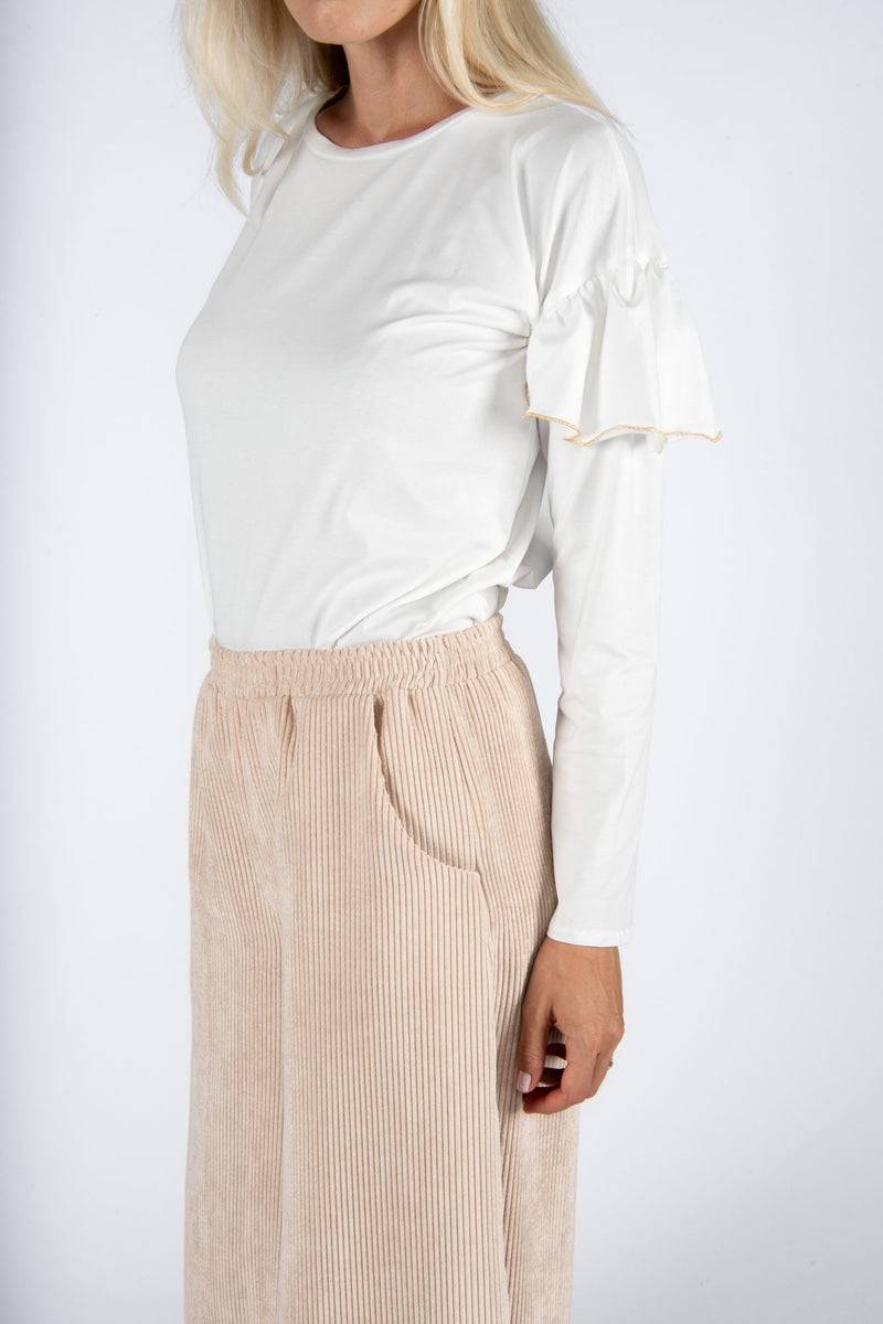 Olive E Miele PANTALONE MOLLIE VELLUTO CIPRIA Economico