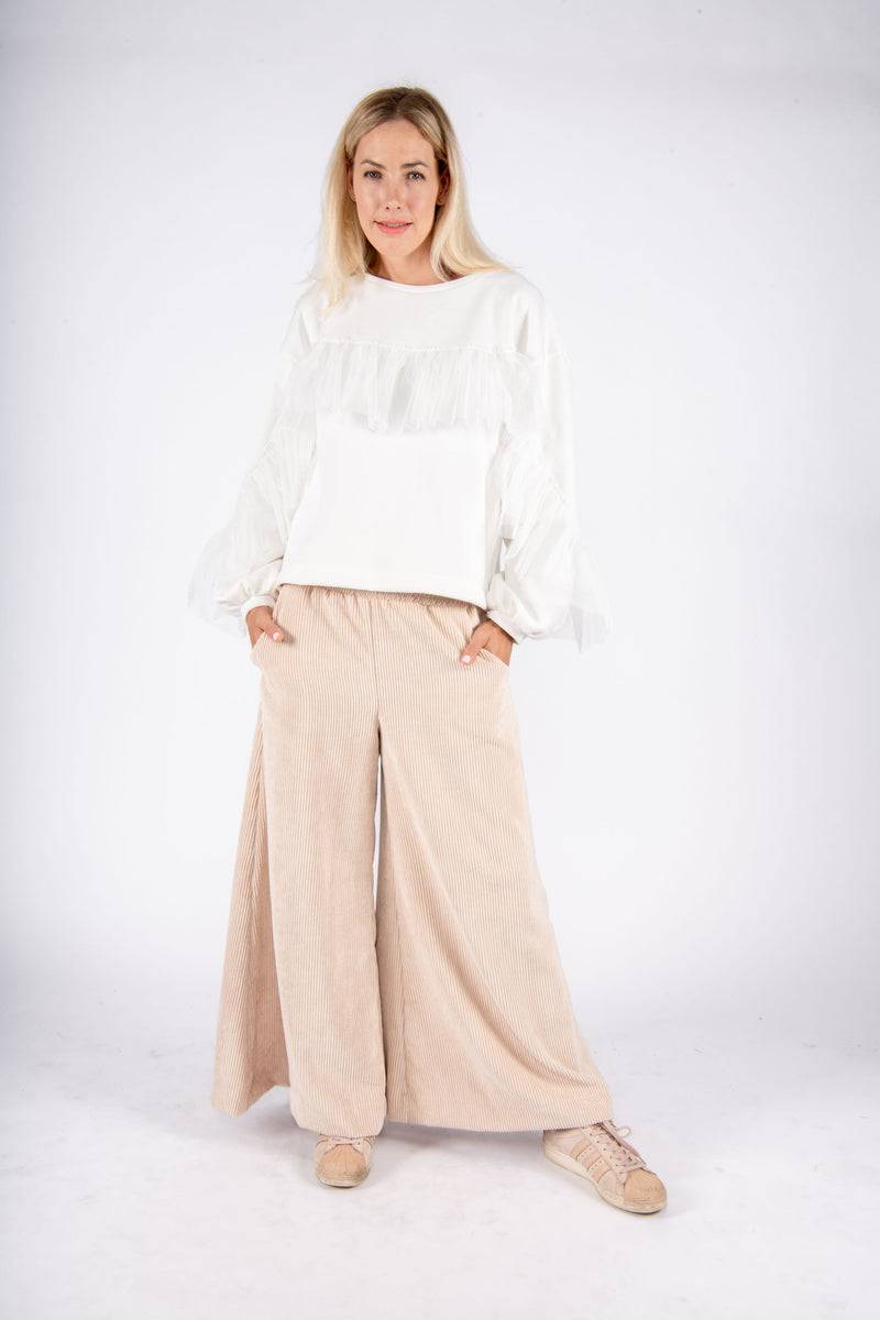 Olive E Miele PANTALONE MOLLIE VELLUTO CIPRIA Economico