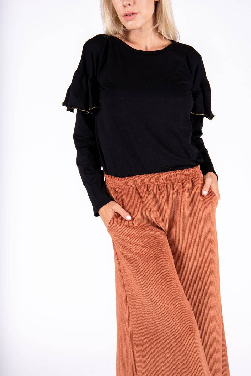 Olive E Miele PANTALONE MOLLIE VELLUTO MATTONE Online