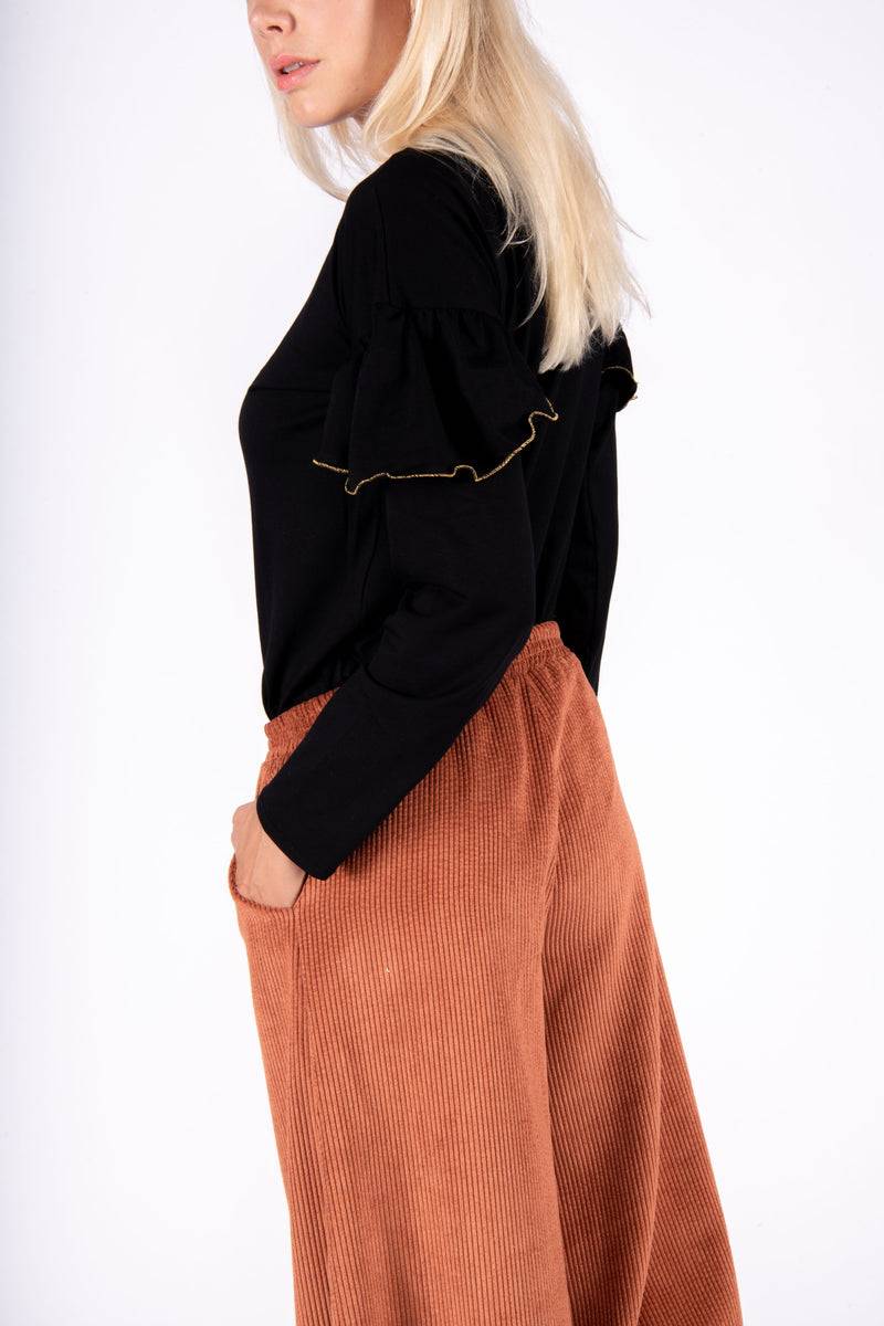 Olive E Miele PANTALONE MOLLIE VELLUTO MATTONE Online