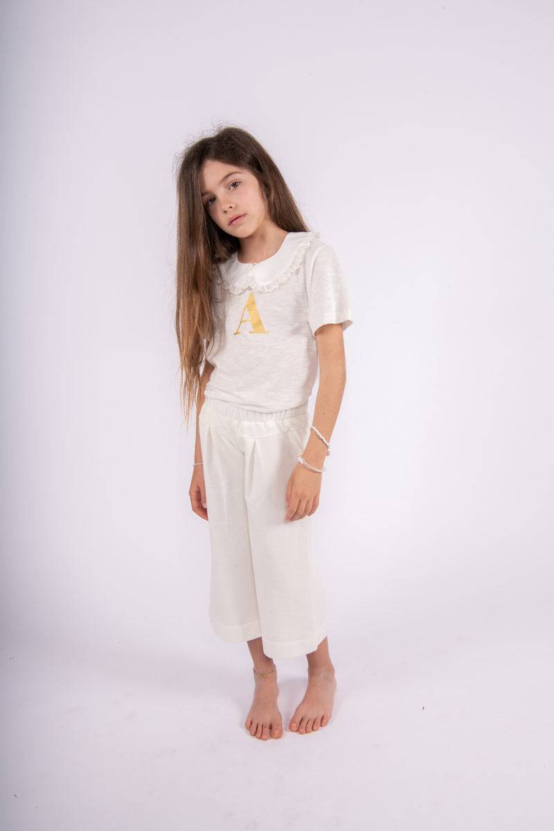 Olive E Miele T-SHIRT LETTER In Saldo