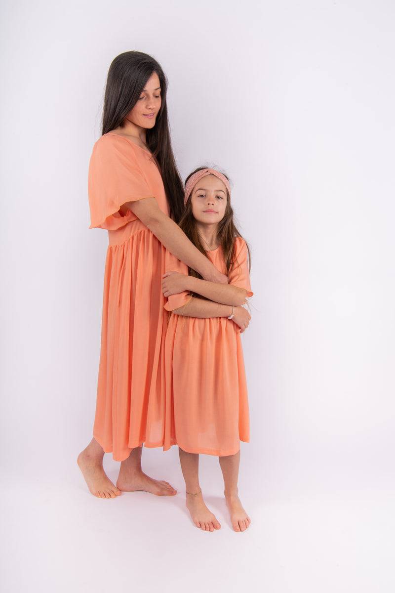 Olive E Miele MiniMe abito Dorothea salmone Convenienza