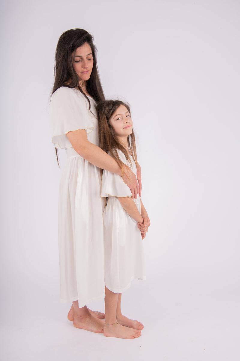 Olive E Miele MiniMe abito Dorothea latte Presa
