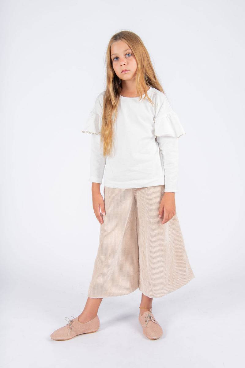 Olive E Miele PANTALONE MOLLIE VELLUTO CIPRIA Sconto