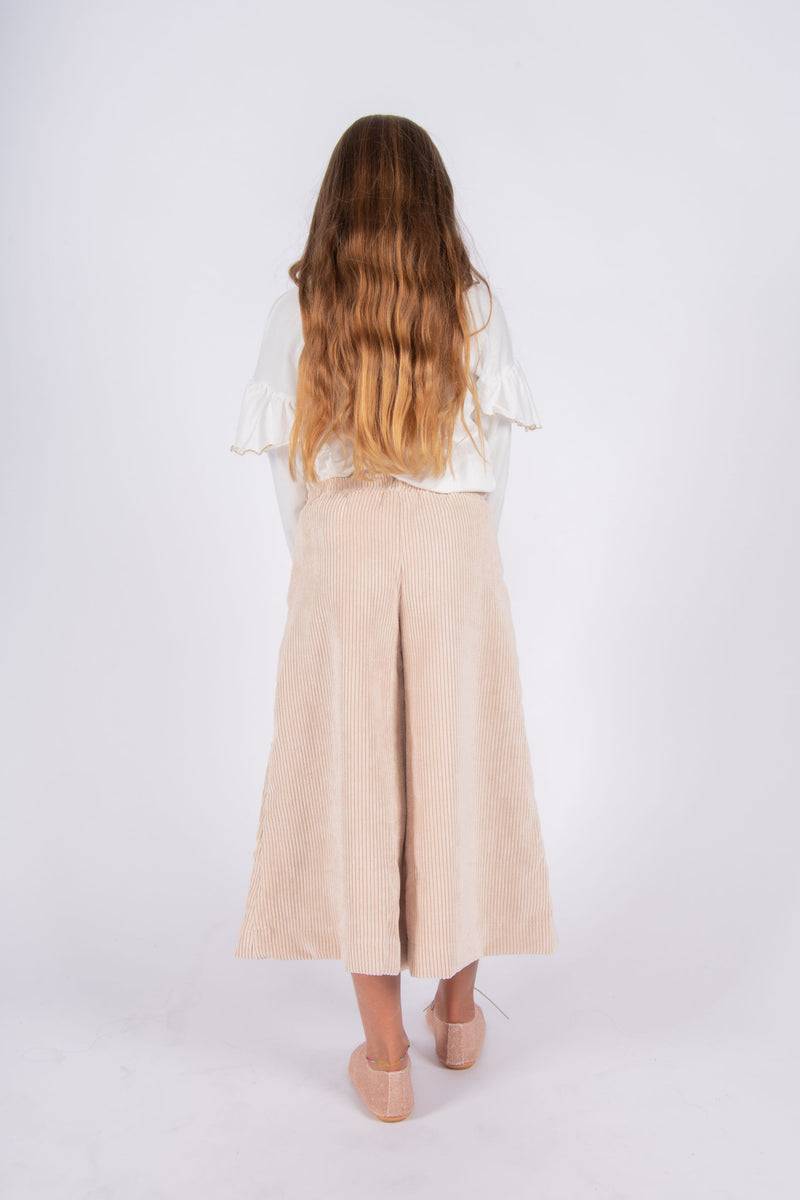 Olive E Miele PANTALONE MOLLIE VELLUTO CIPRIA Sconto
