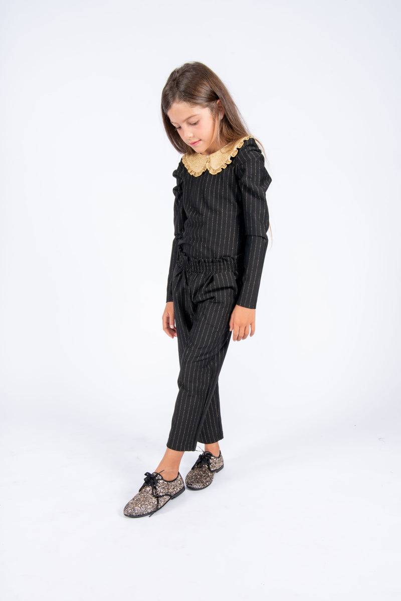 Olive E Miele PANTALONE GERTIE GESSATO LUREX Economico