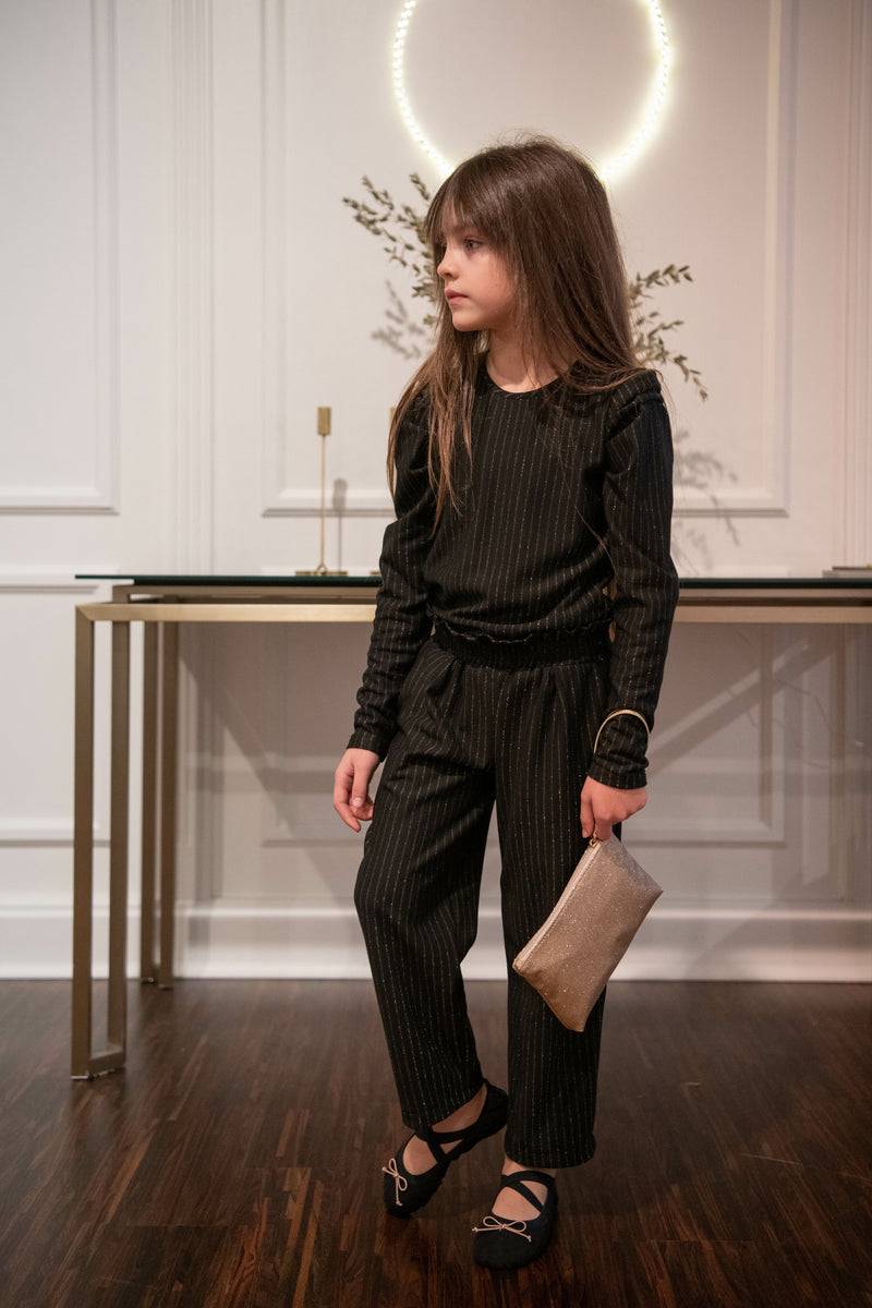 Olive E Miele PANTALONE GERTIE GESSATO LUREX Economico
