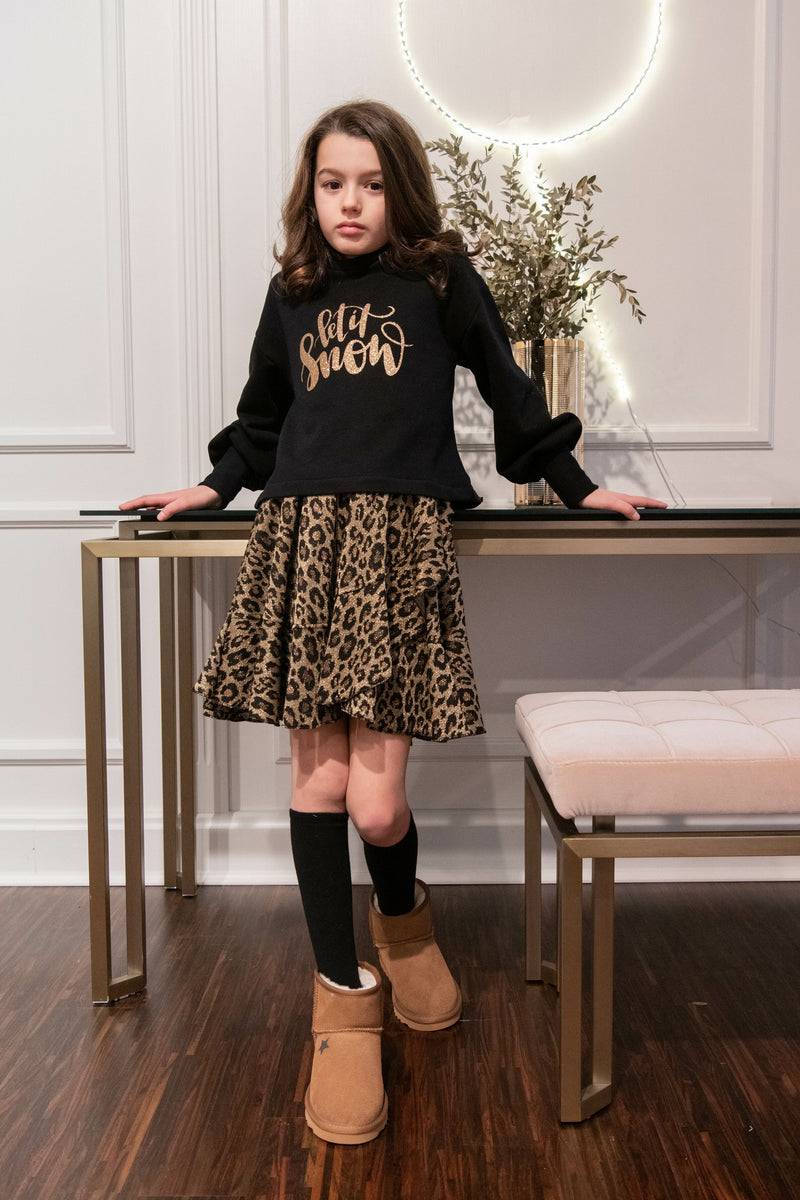 Olive E Miele GONNA BERTINA LEO LUREX Saldi Di Fabbrica