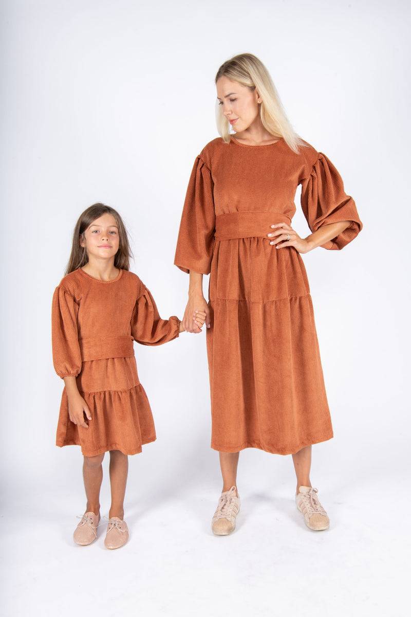 Olive E Miele MiniMe abito Kathy mattone Italy