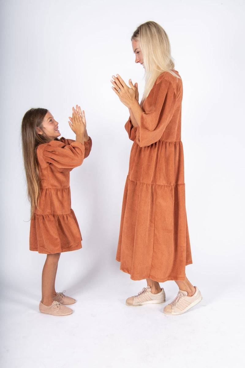 Olive E Miele MiniMe abito Kathy mattone Italy
