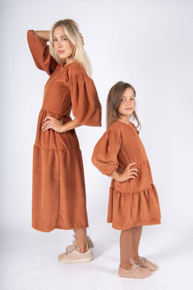Olive E Miele MiniMe abito Kathy mattone Italy