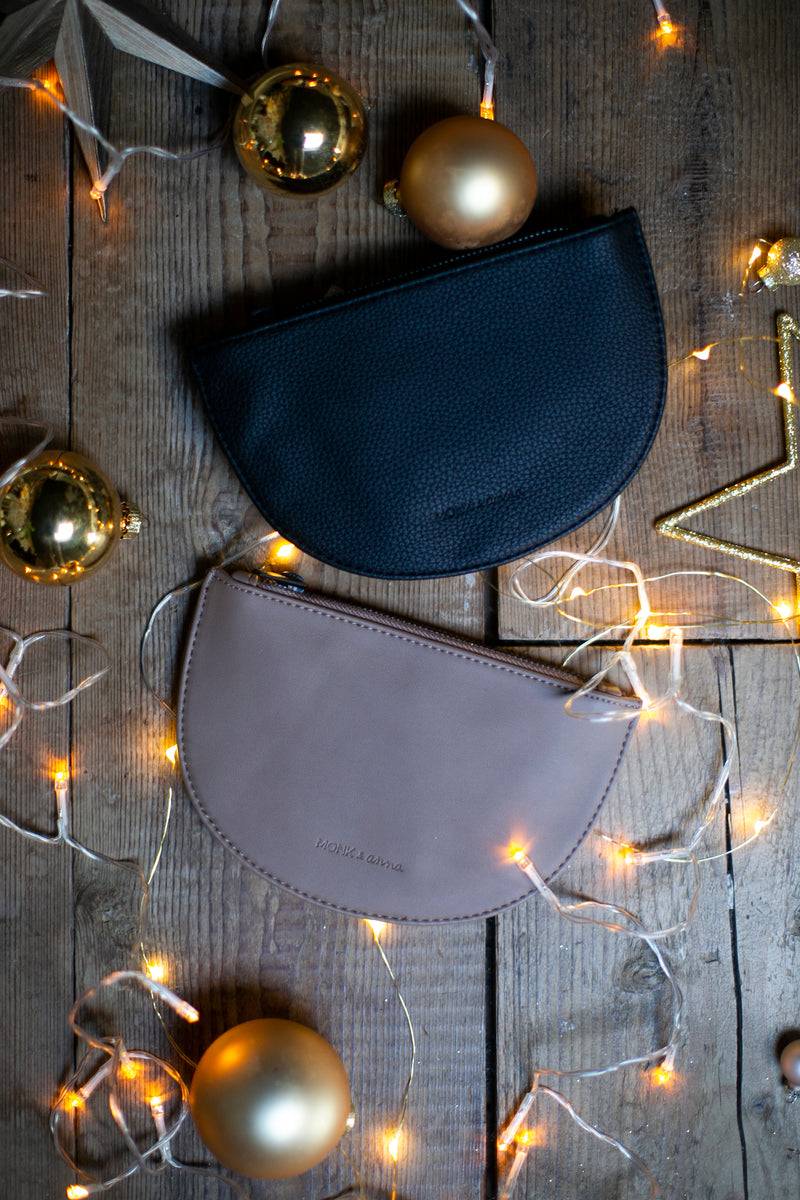 Olive E Miele HALF MOON WALLET NERO Sottocosto