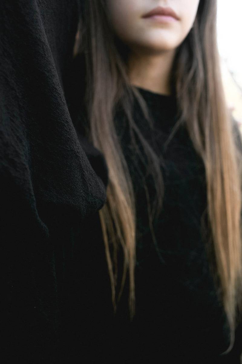 Olive E Miele MAGLIA AVALON NERO WOOL Spedizione Gratuita