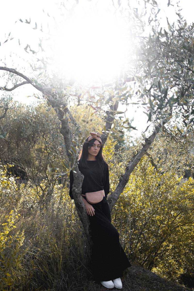Olive E Miele PANTALONE MONI NERO WOOL Qualità Garantita
