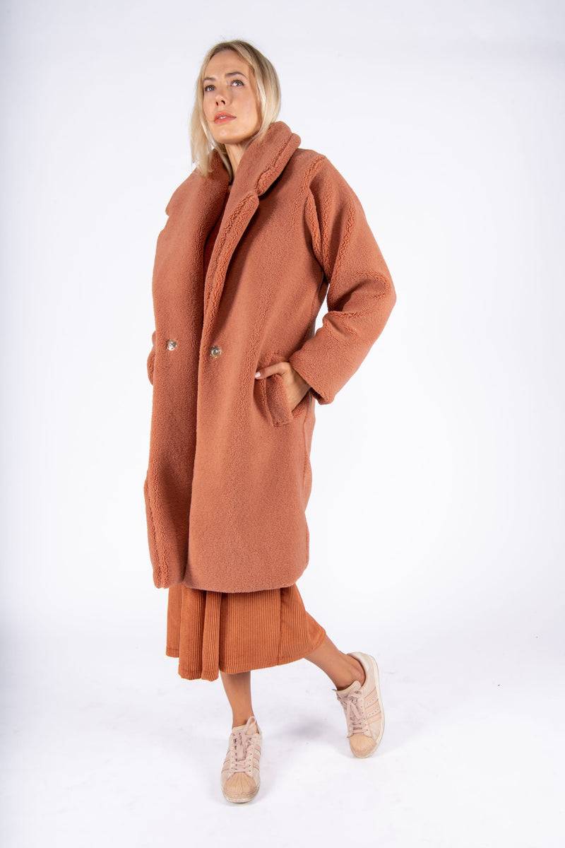 Olive E Miele CAPPOTTO PEGGY MATTONE Consegna Veloce