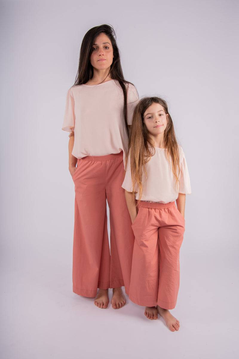 Olive E Miele PANTALONE MOLLIE POPELINE ARGILLA In Saldo