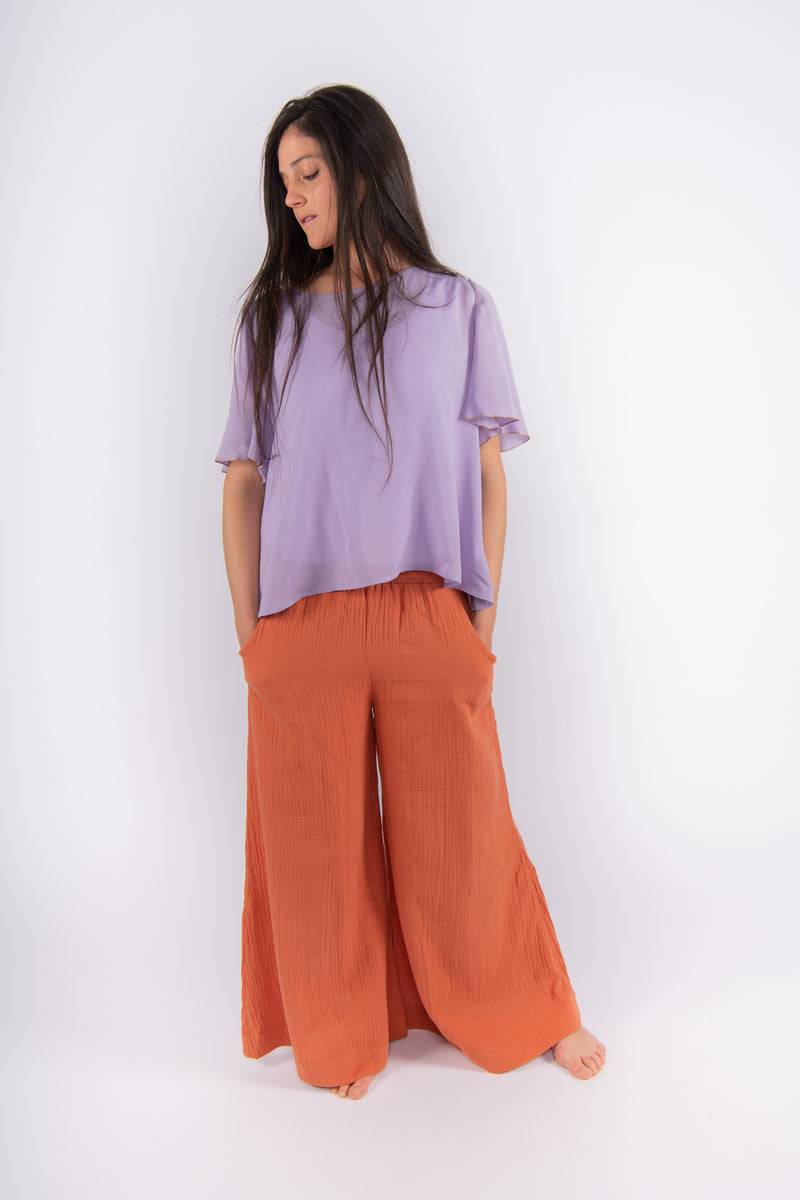 Olive E Miele PANTALONE MOLLIE ARGILLA Nuova