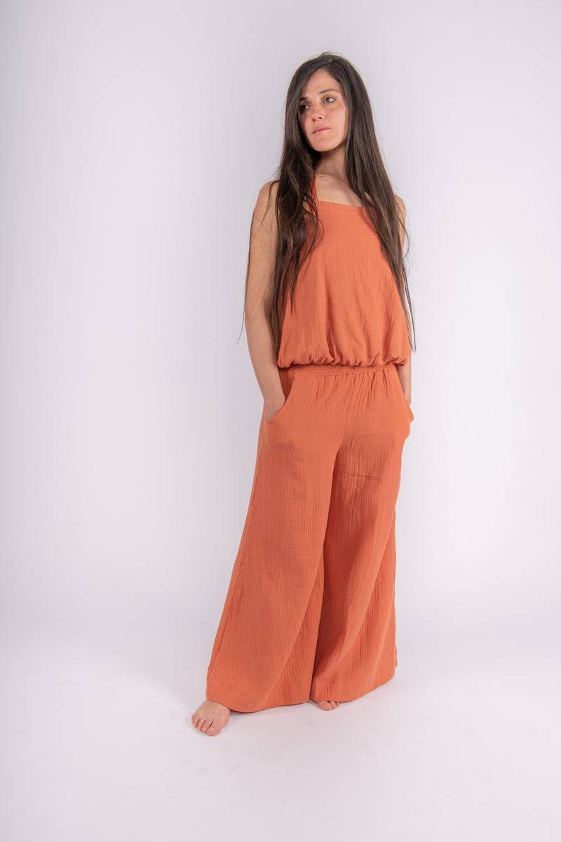 Olive E Miele PANTALONE MOLLIE ARGILLA Nuova