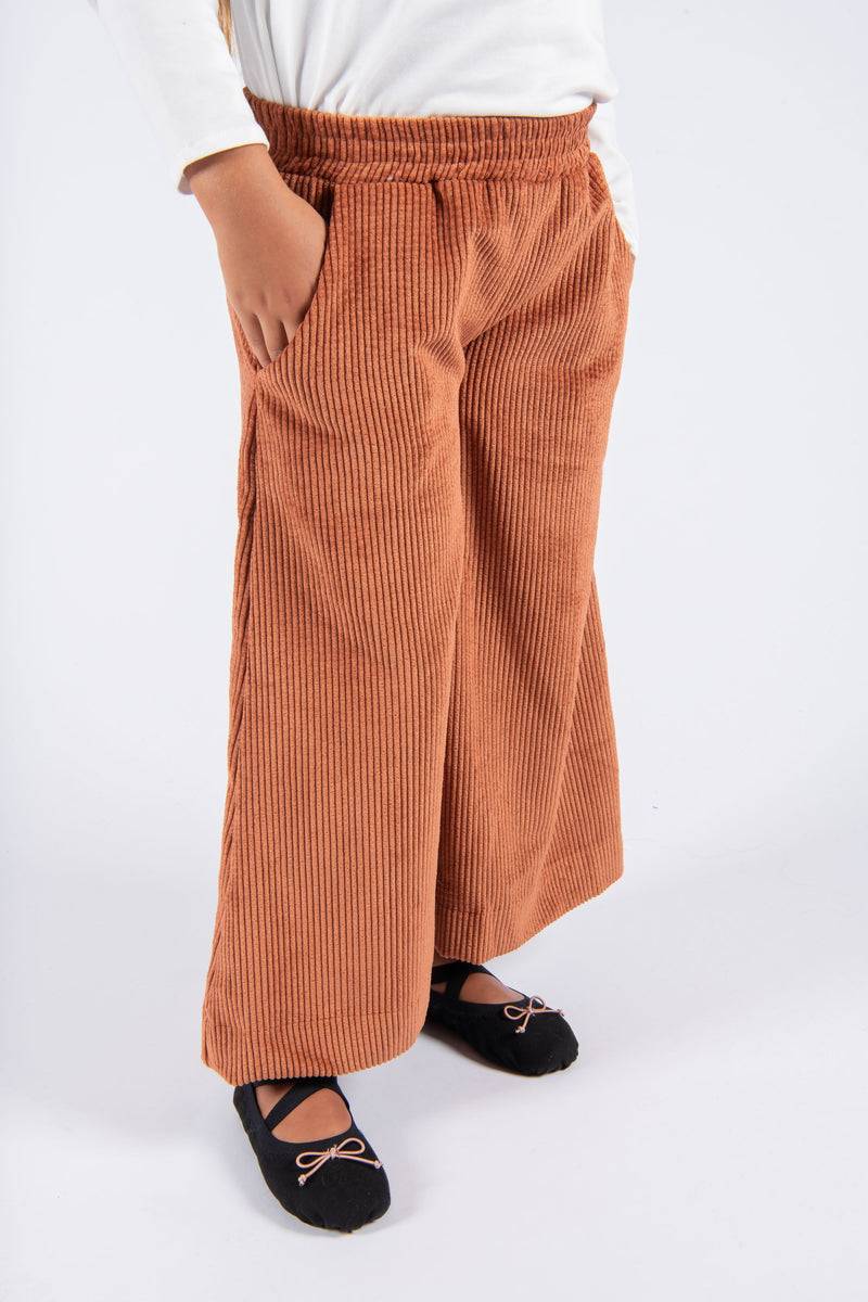 Olive E Miele PANTALONE MOLLIE VELLUTO MATTONE Consegna Veloce