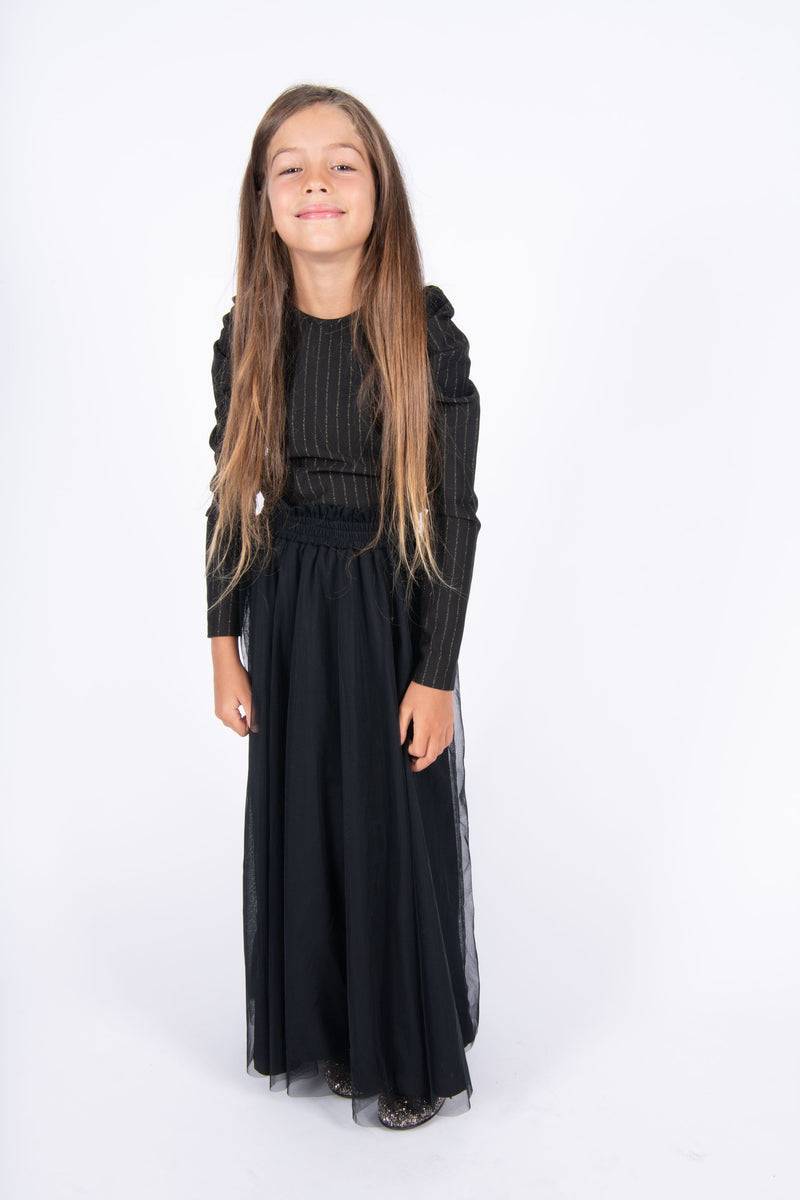 Olive E Miele GONNA LIZZIE TULLE NERO Affare Del Giorno