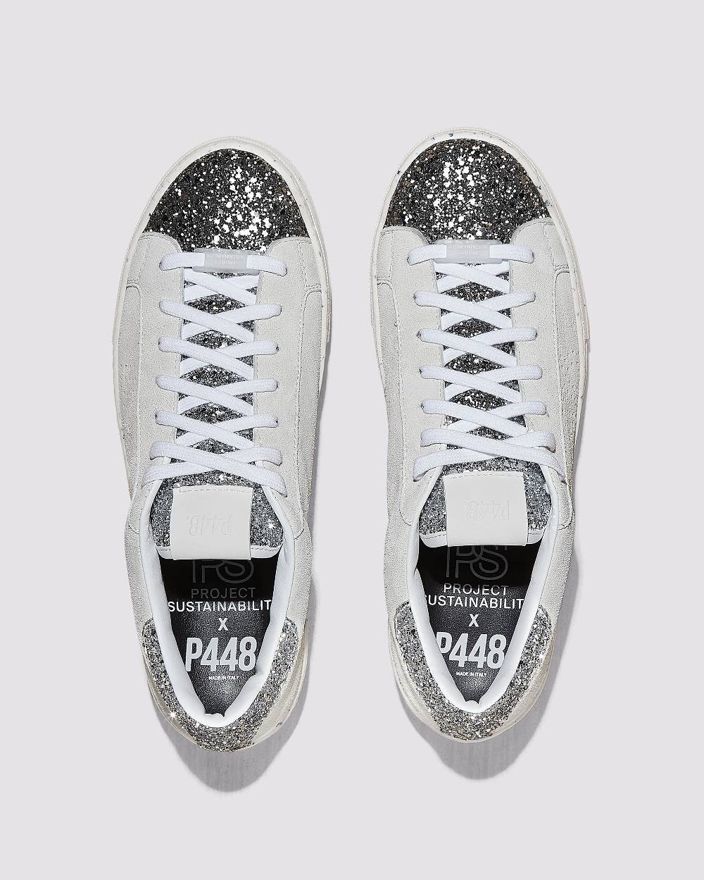 P448 Thea Recycled White/Silver Vendite Flash