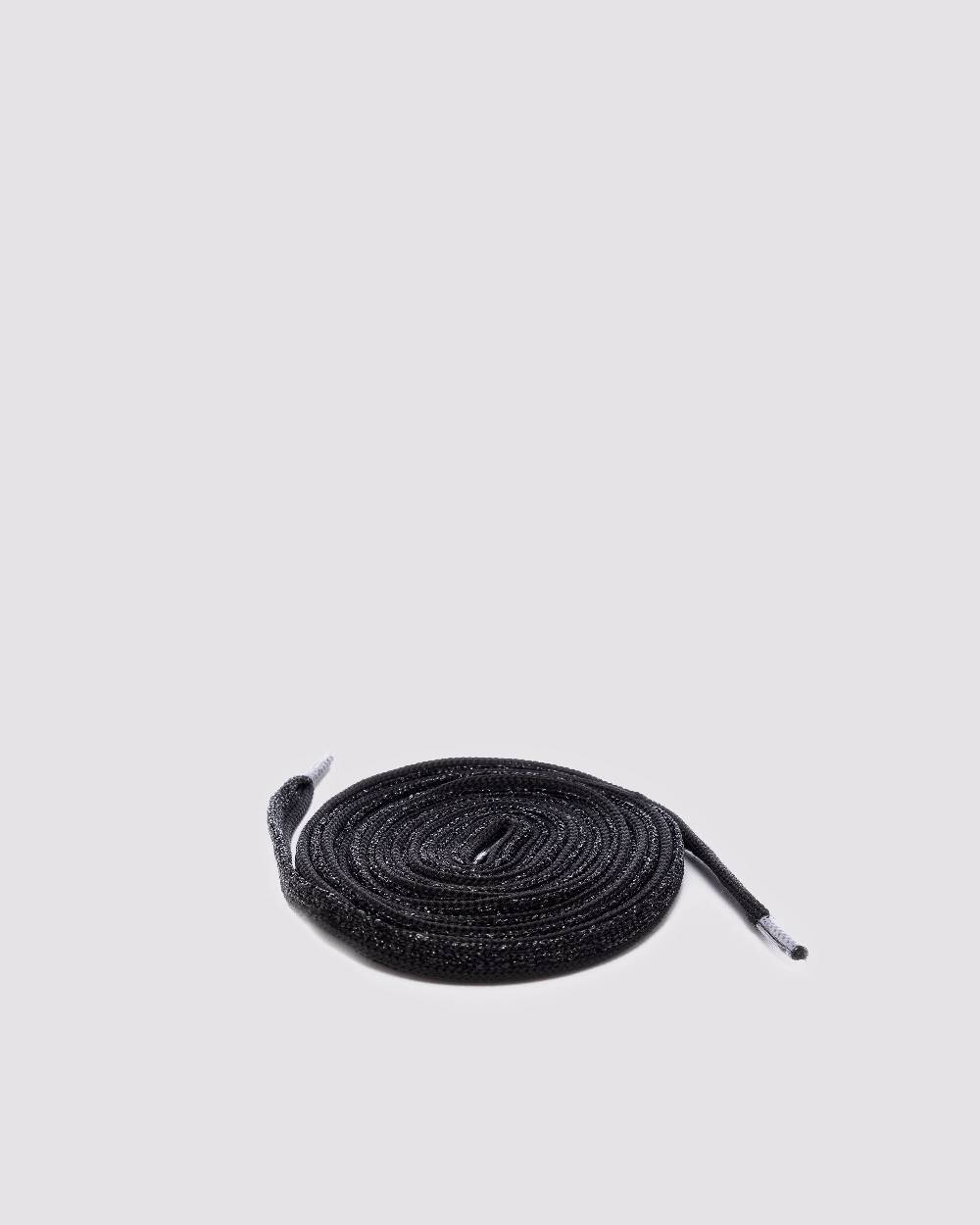 P448 Shoelaces Black Glitter Convenienza