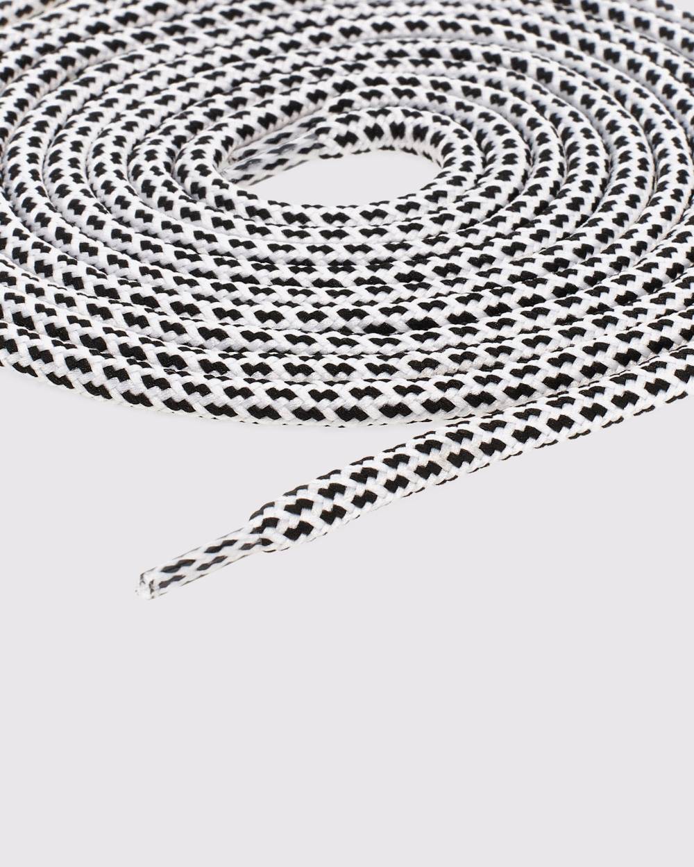 P448 Shoelaces White/Black Speckled Qualità